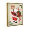Stupell Industries Merry Christmas Vintage Santa Framed Floater Canvas Wall Art